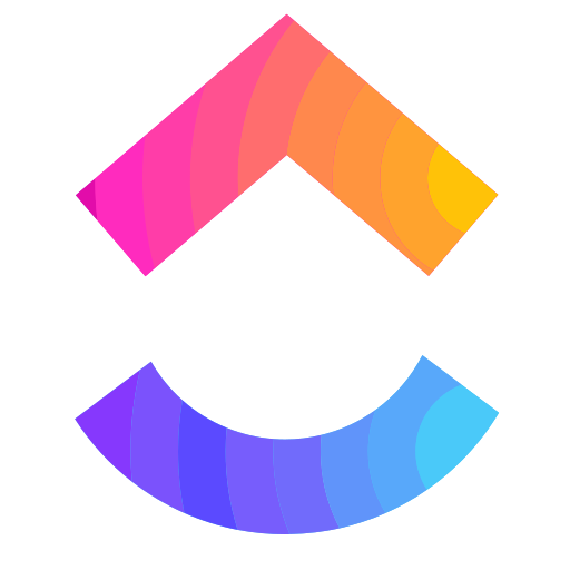ClickUp logo.